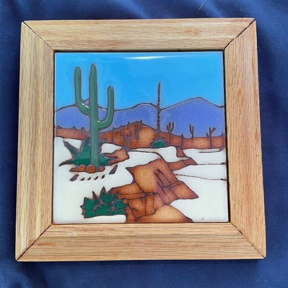 Vintage Ceramic Southwest Tile Set - Picture 3 of 4